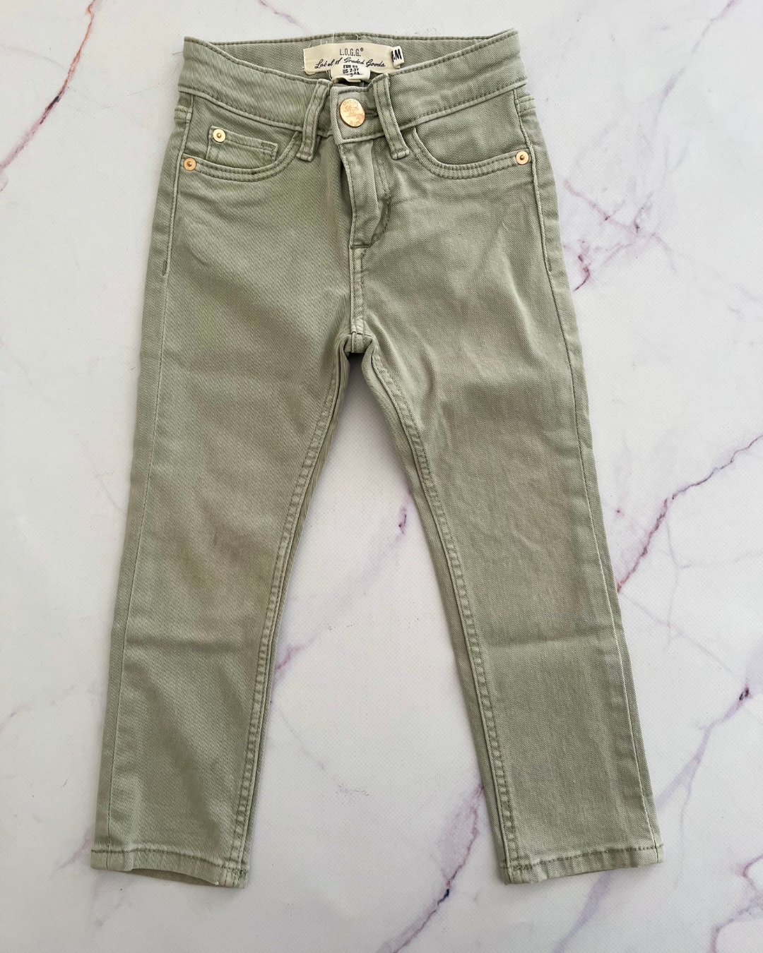 H&M light green jeans 2/3Y