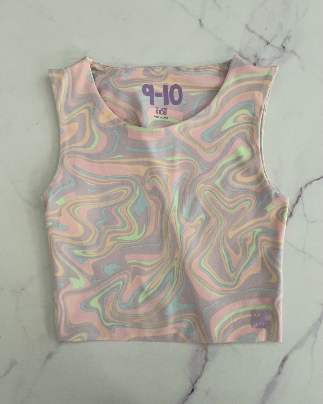 Cotton On retro swirl top 9/10Y