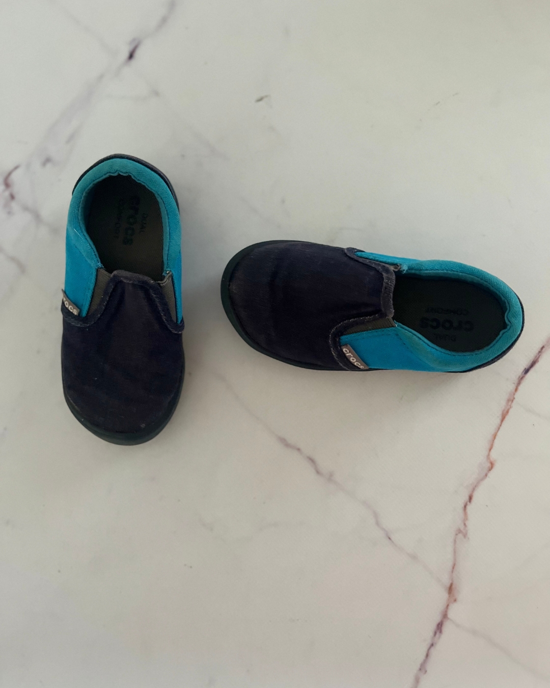 Crocs blue slip on shoes Size 9