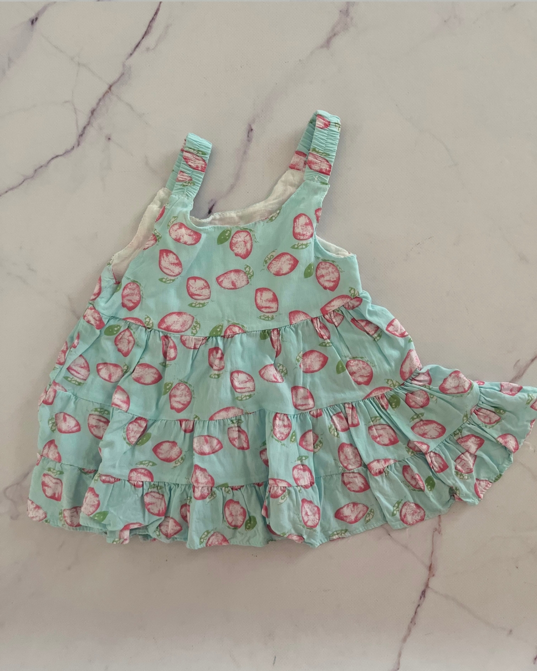 Baoerla turquoise apple dress 5Y