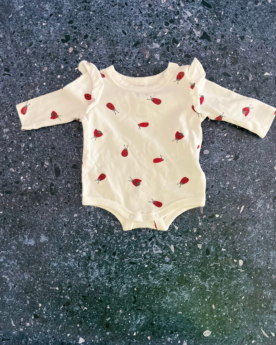 Cotton On white ladybird baby grow Newborn