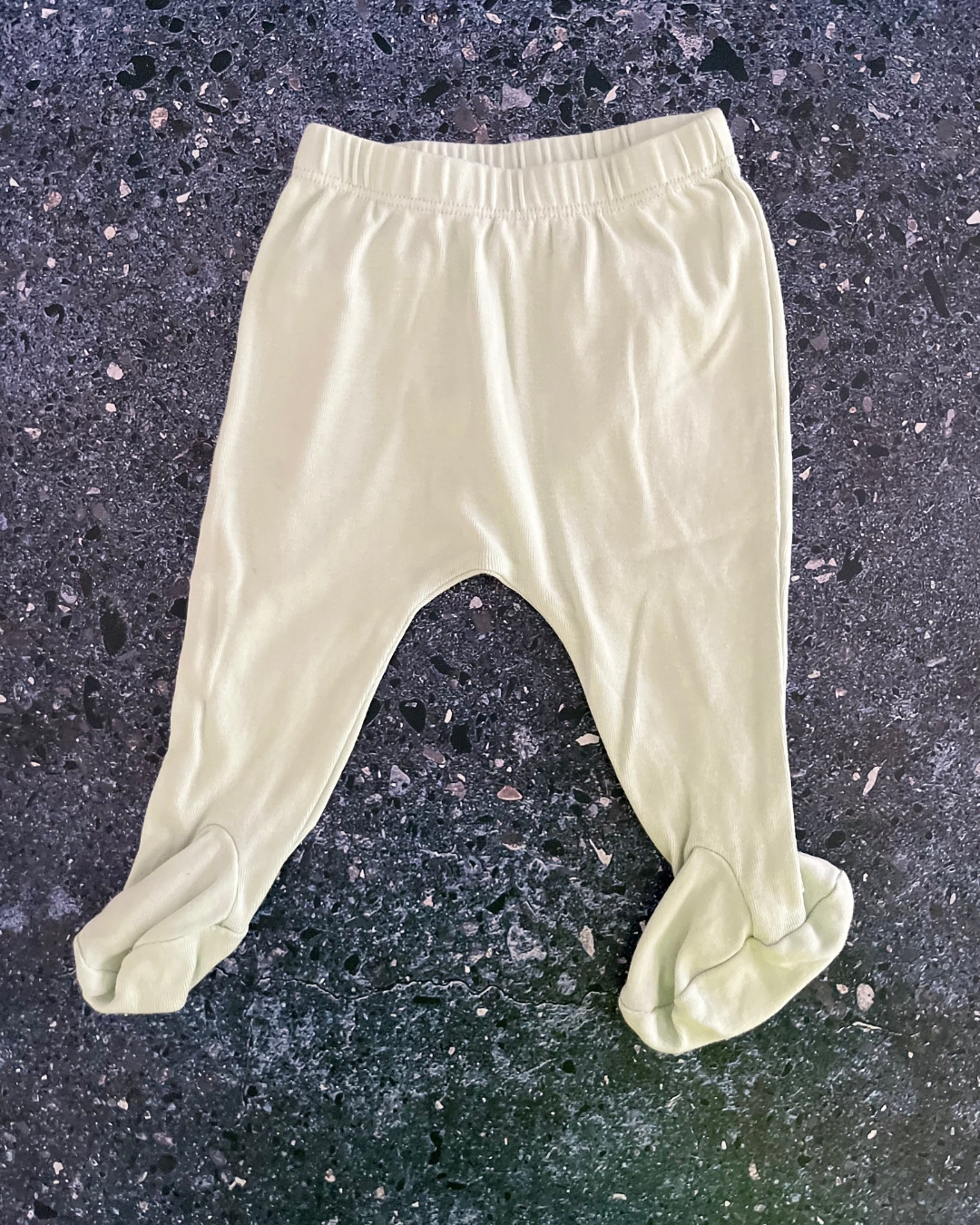 Woolworths light green pants with feet 1/3M
