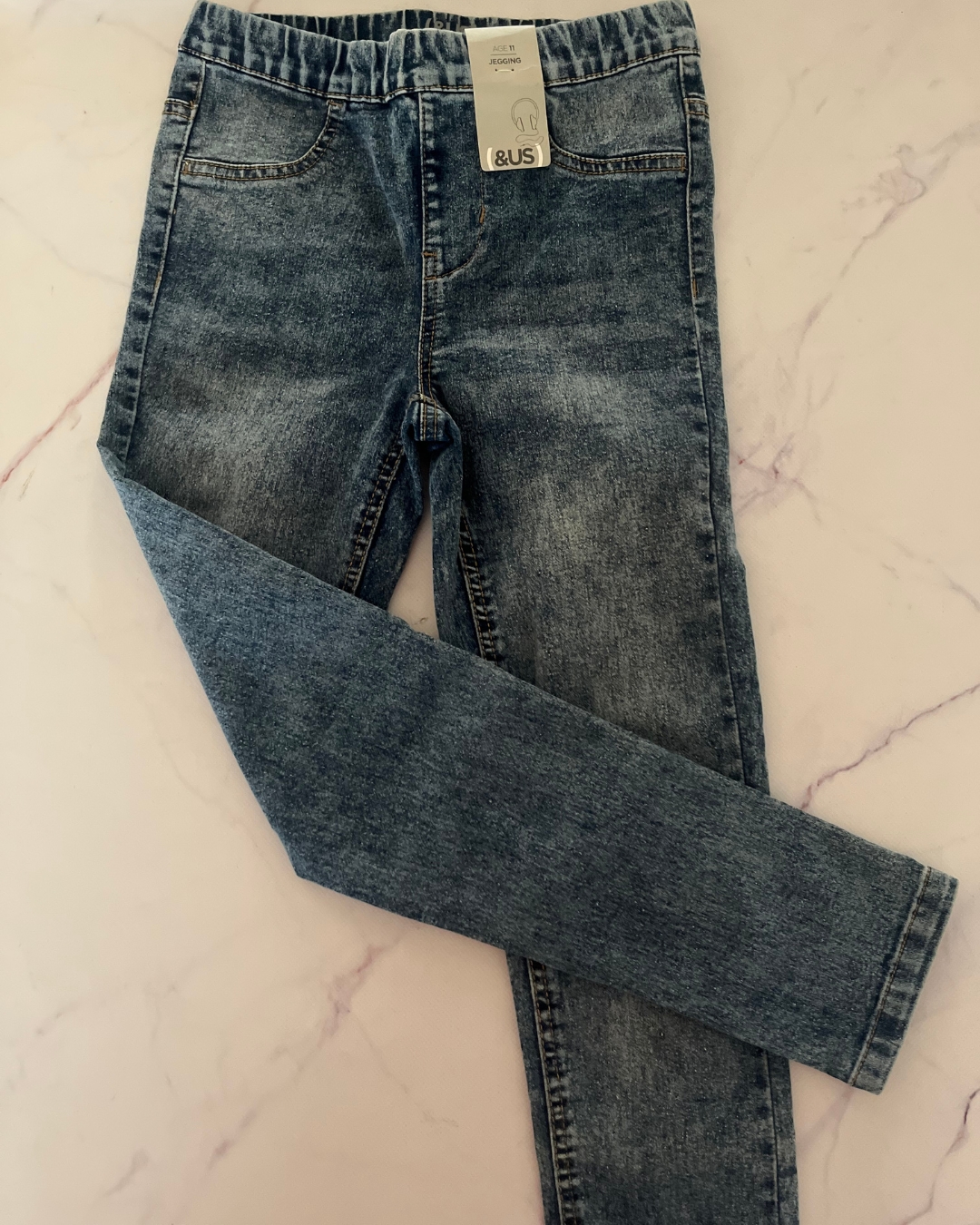 *NEW* &US blue denim jeggings 11Y