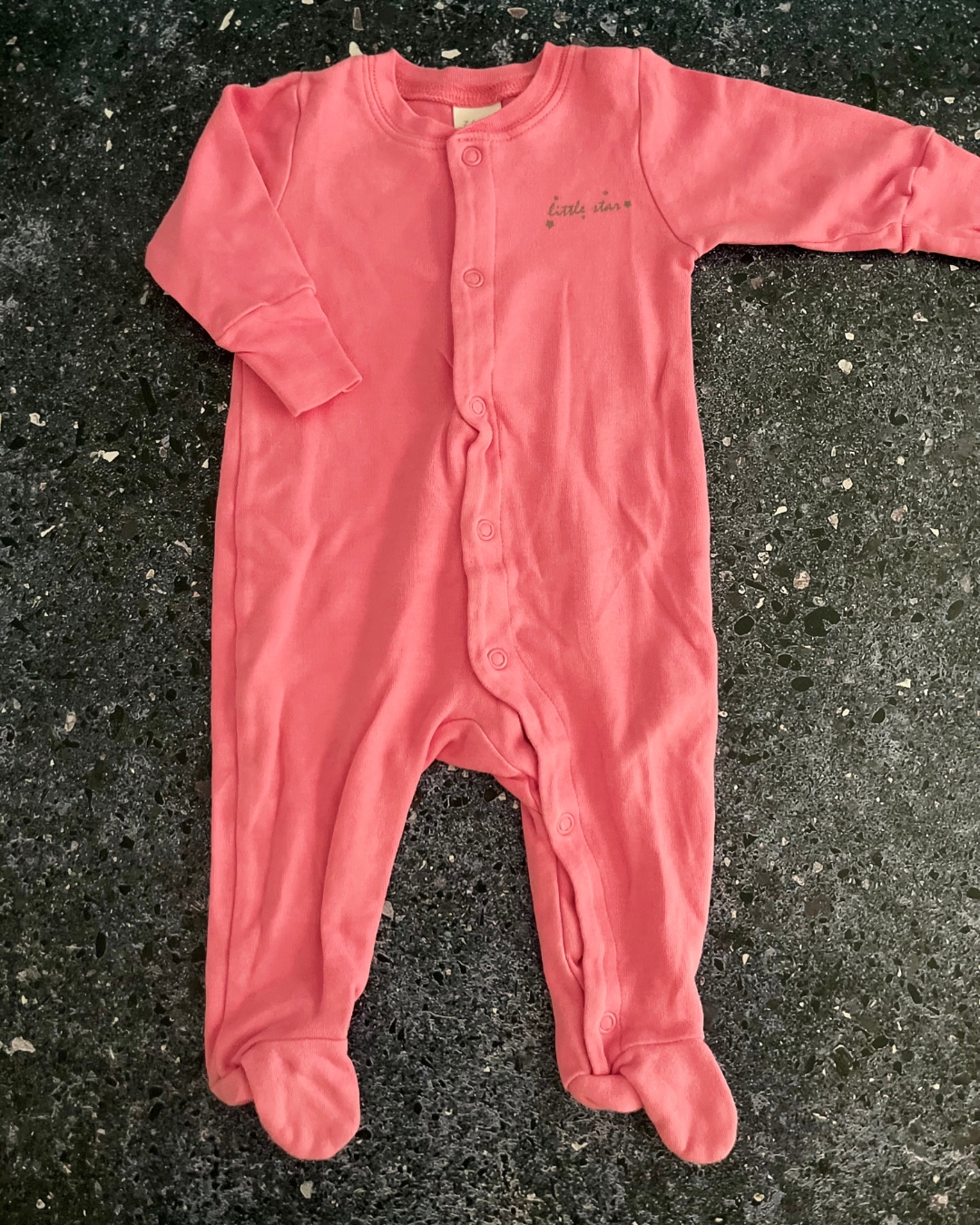 Zara pink long sleeve onesie 3/6M