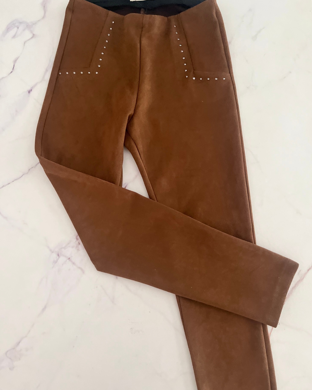 Zara brown stud pants 11/12Y