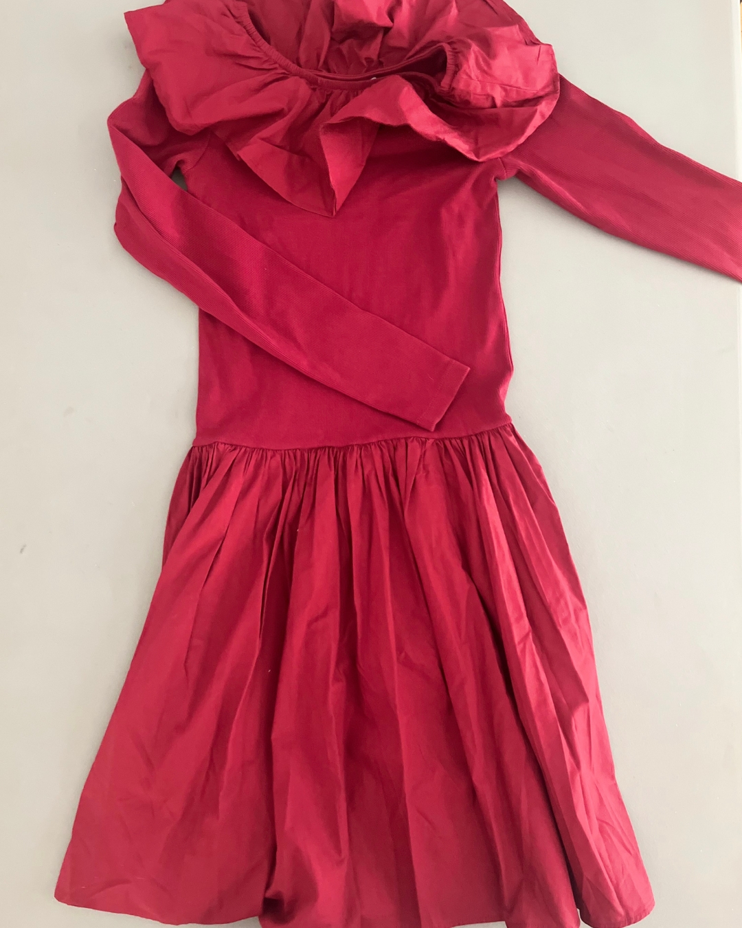 Molo red long sleeve dress 13/14Y