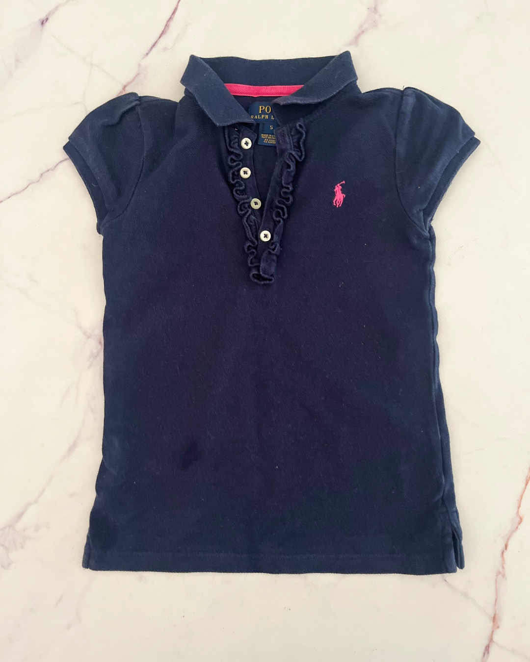 Polo blue collared top 5Y