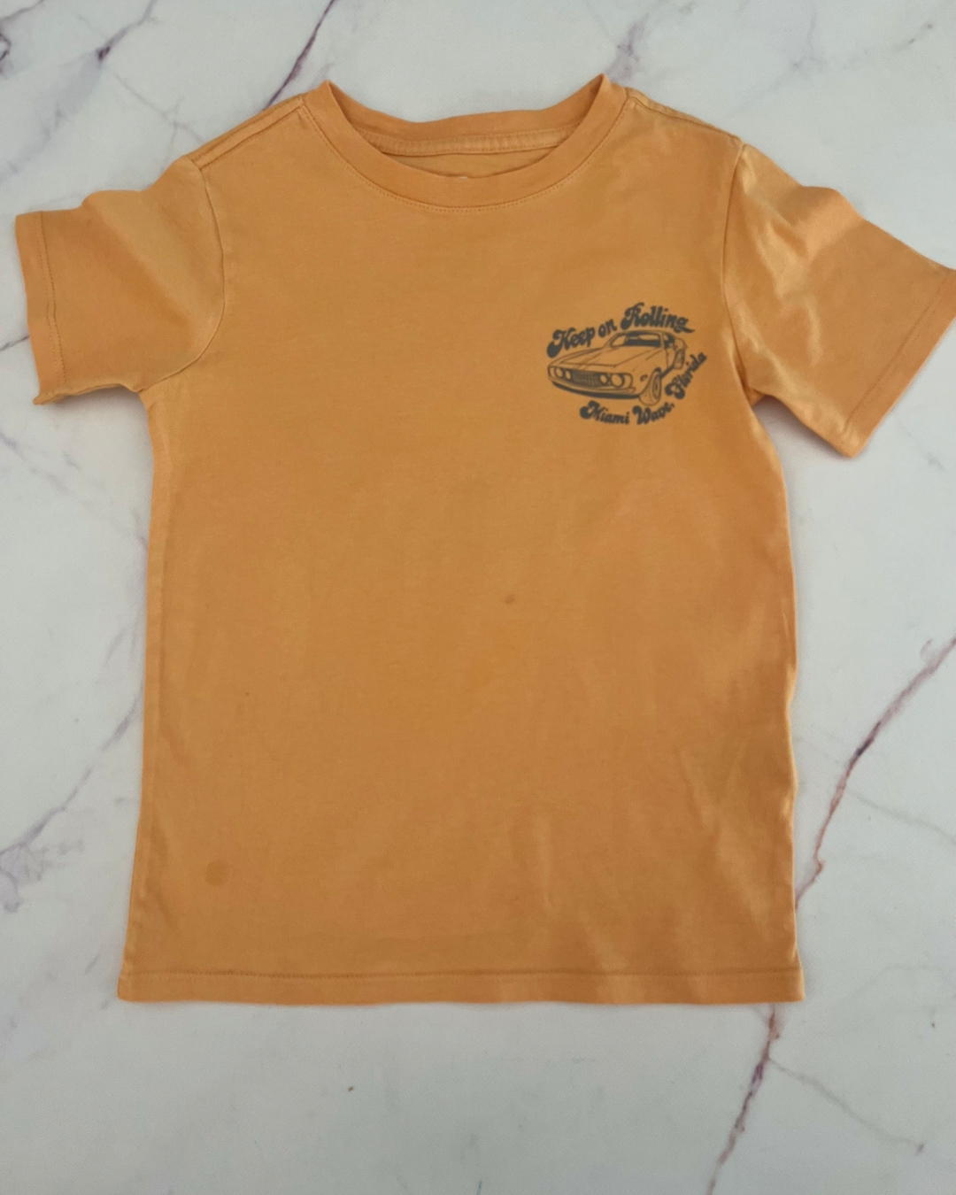 Cotton On orange Keep It Rolling T shirt 6Y