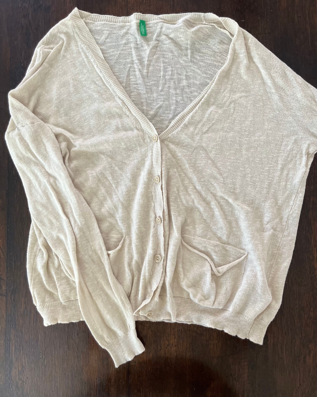 United Colours of Benetton beige cardigan Small