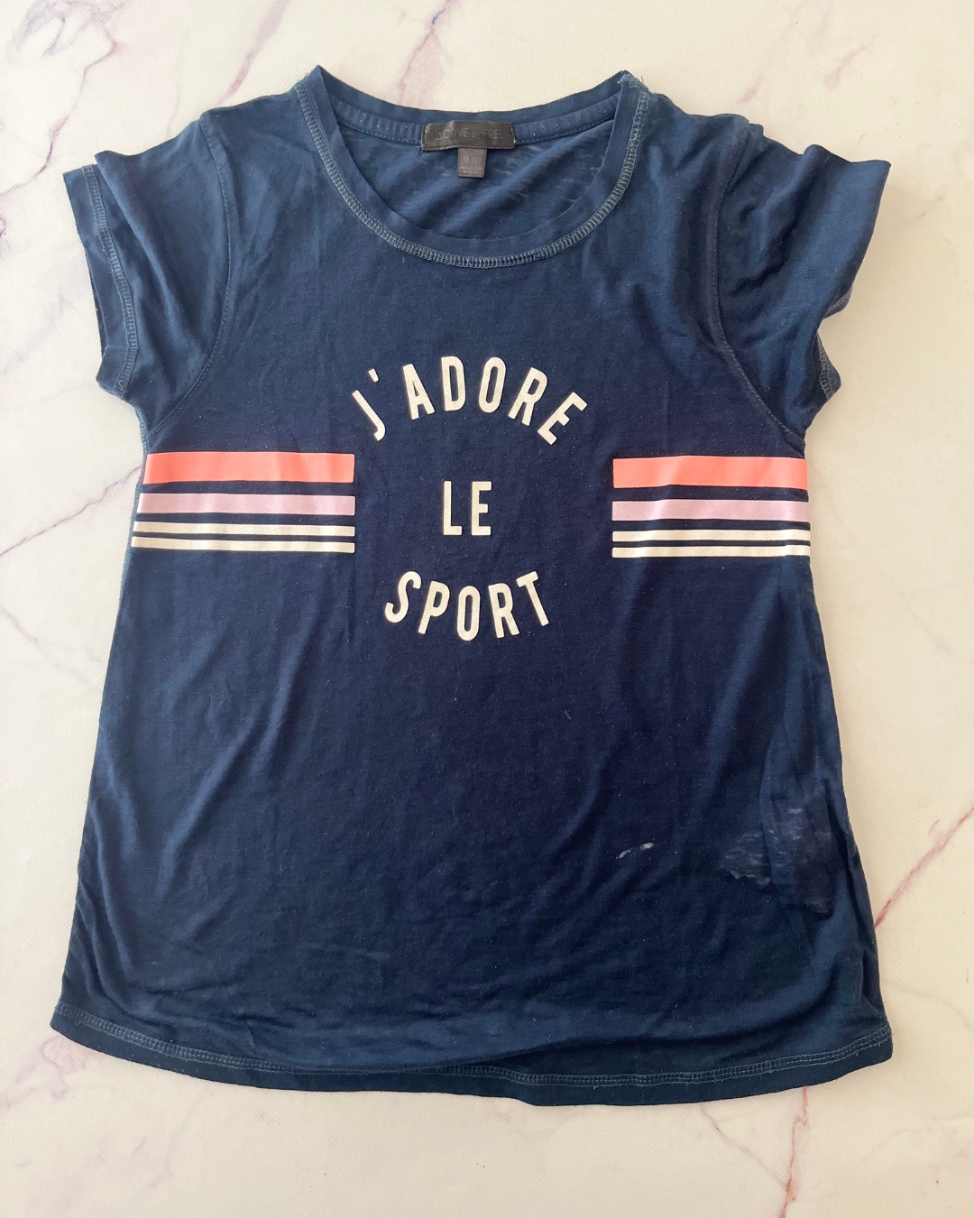 Active Free blue J'Adore Le Sport T shirt 9/10Y