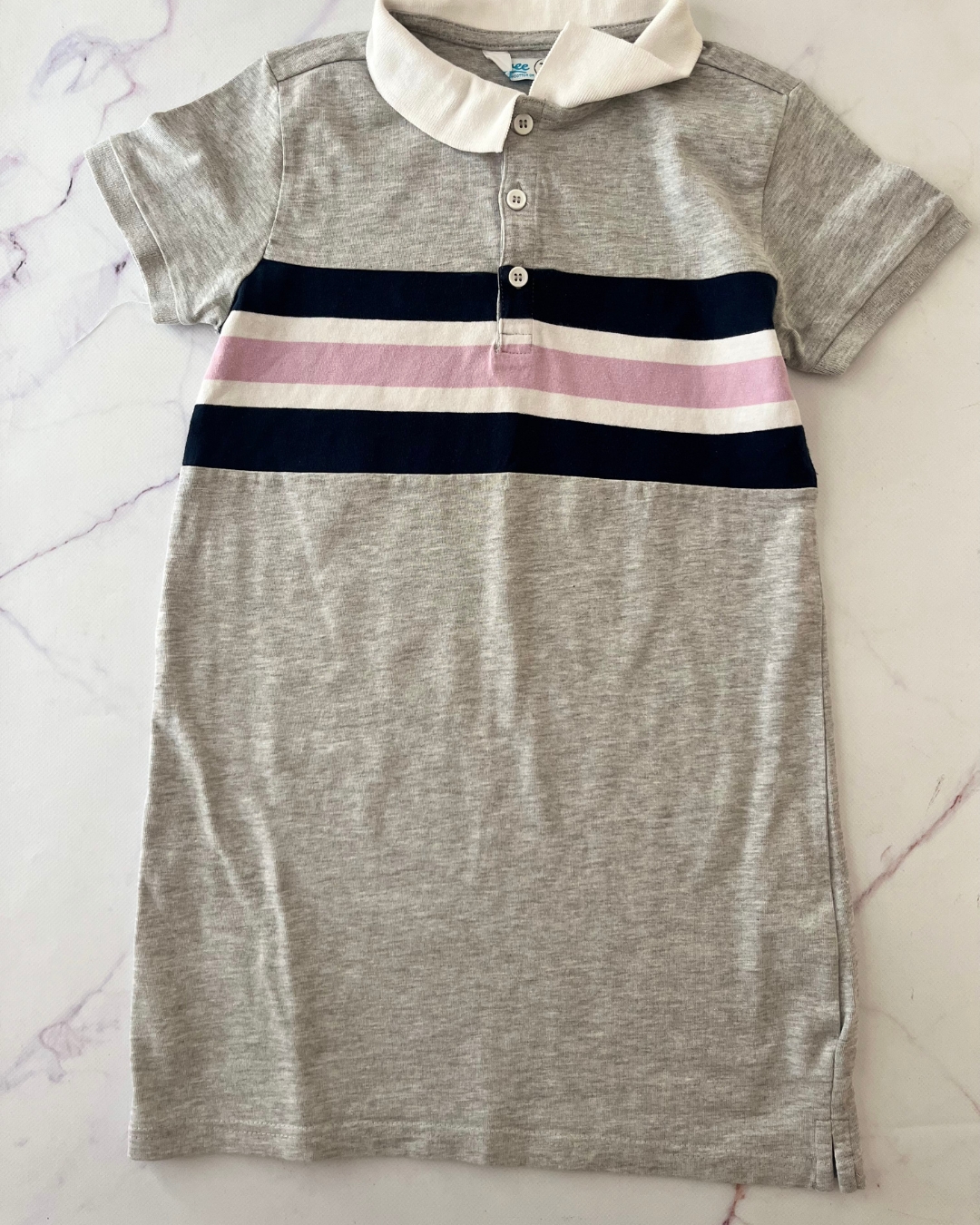Cotton On grey, blue and pink dress 10Y