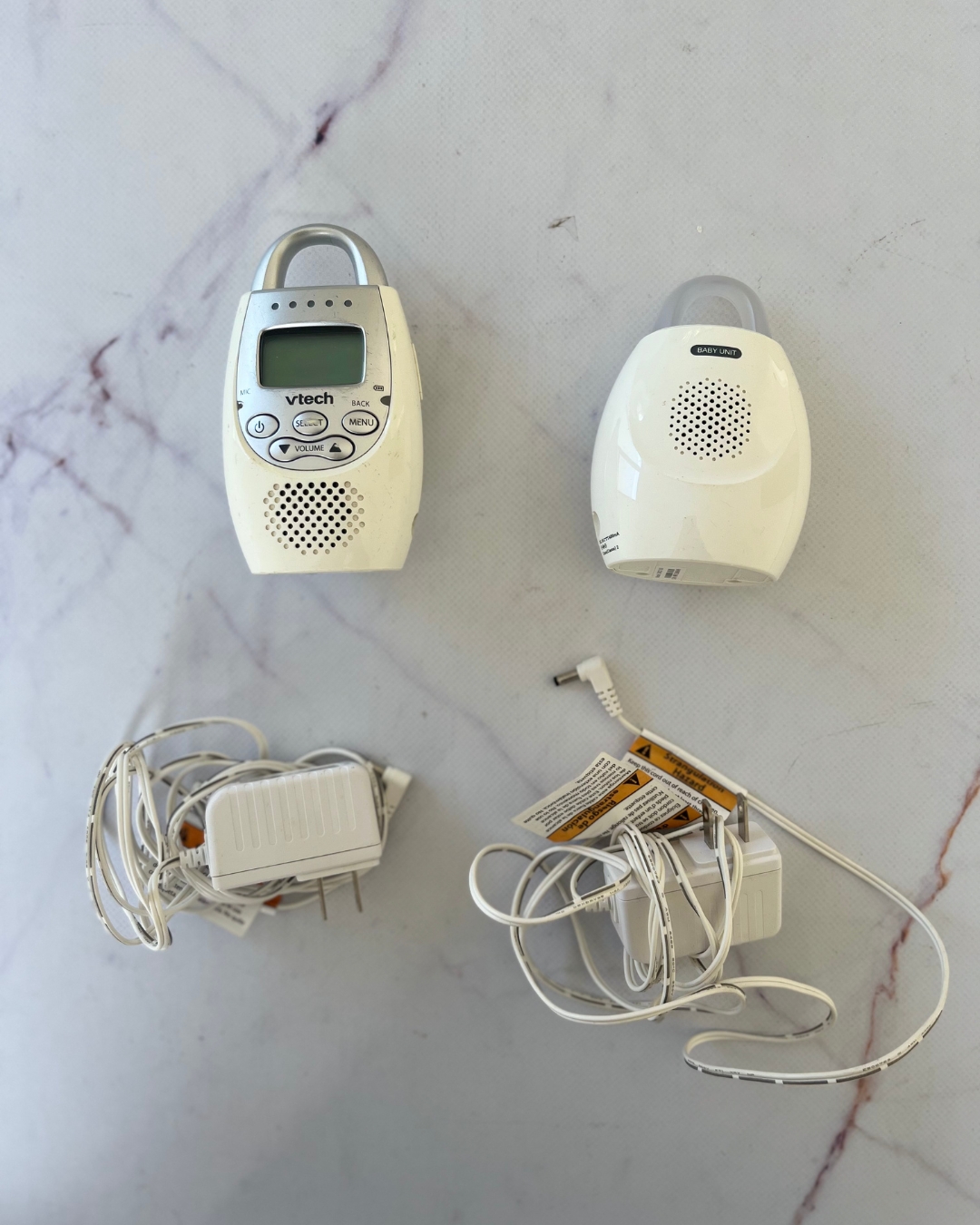 VTech white baby monitor