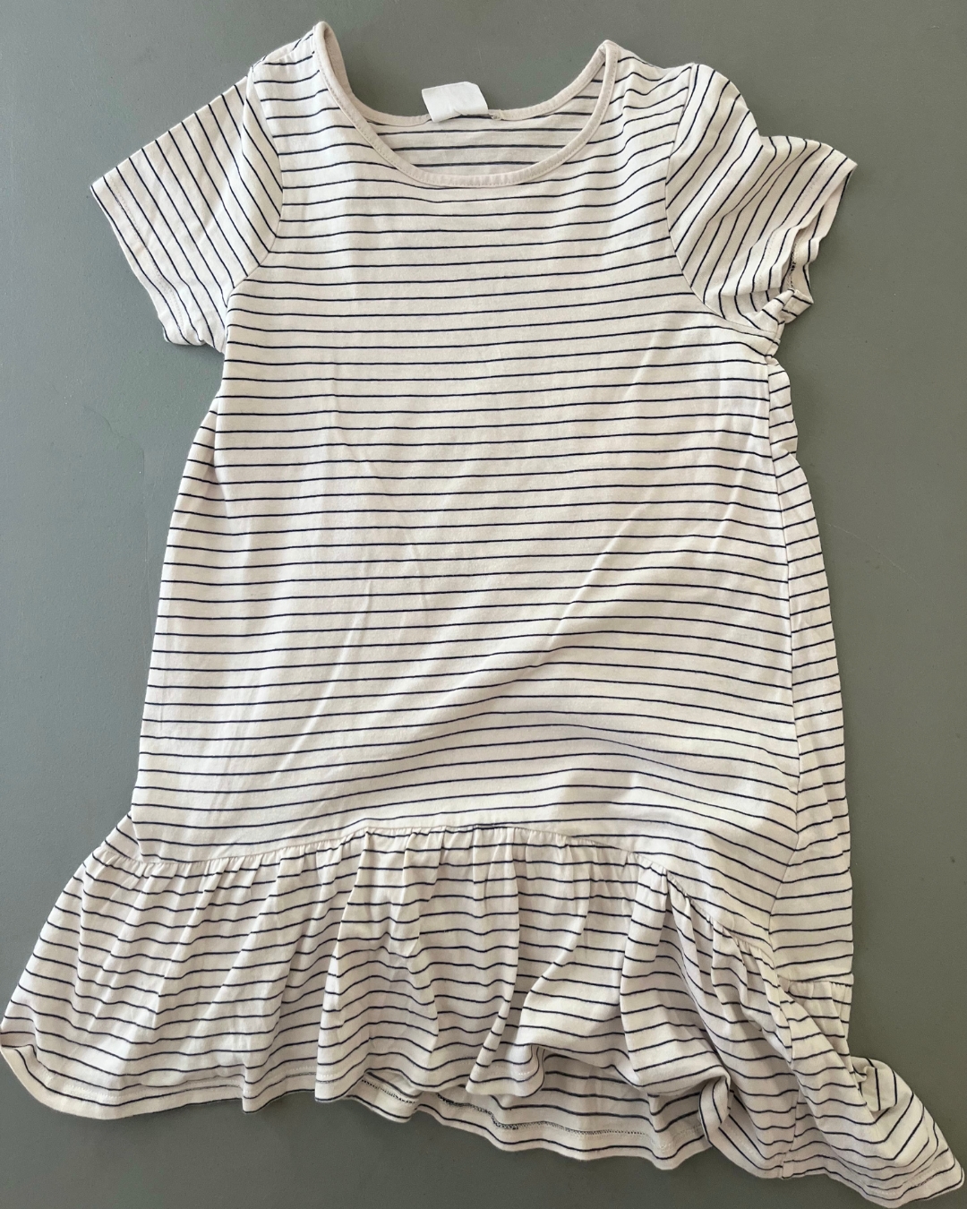 Cotton On white and blue striped dress 8Y