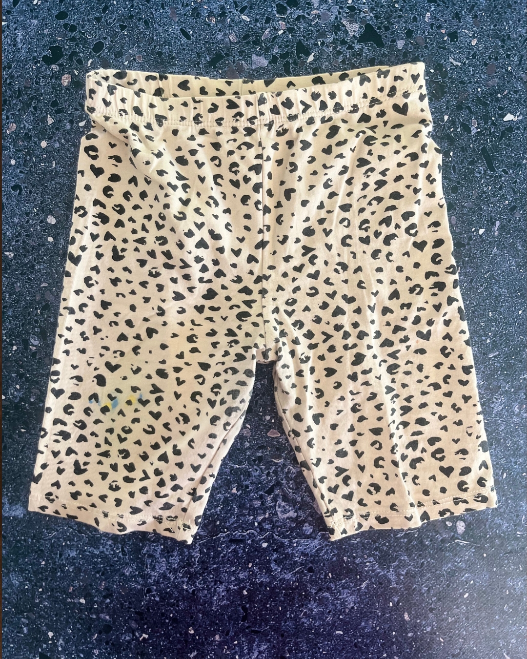 H&M beige leopard print shorts 8/9Y