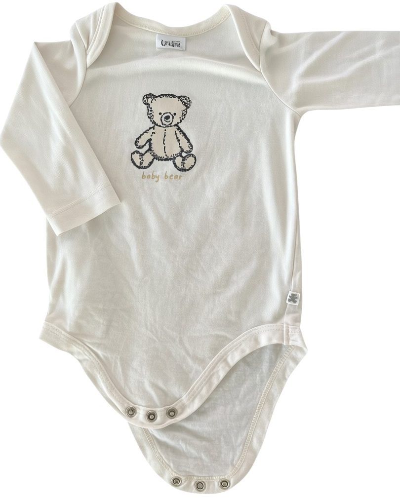 Woolworths white baby bear baby grow 3/6M