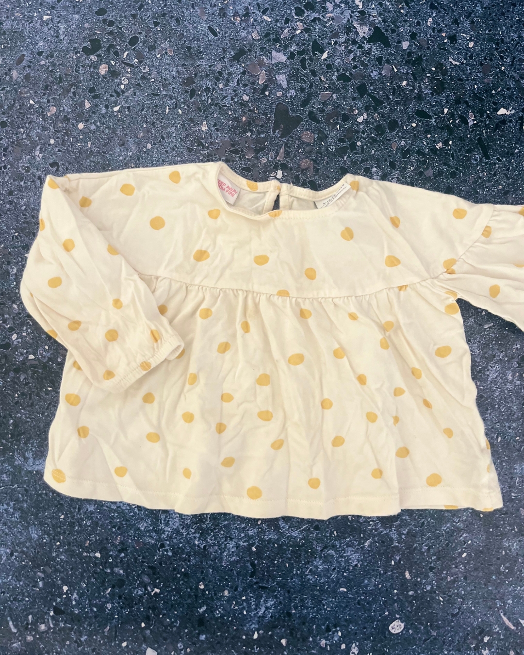 Zara white polka dot dress 12/18M