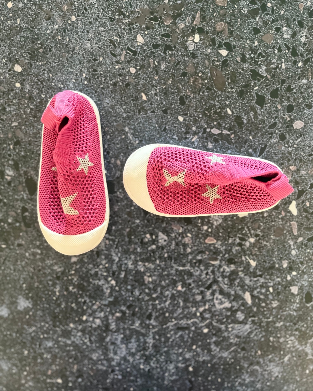 Woolworths pink star slip on shoes Size 4