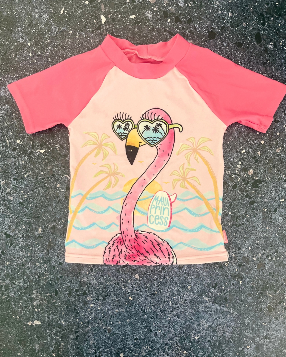 Maui Princess flamingo swimming top 3/4Y