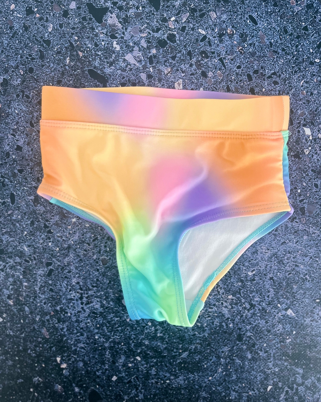 Cotton On rainbow swimming bottoms 3Y