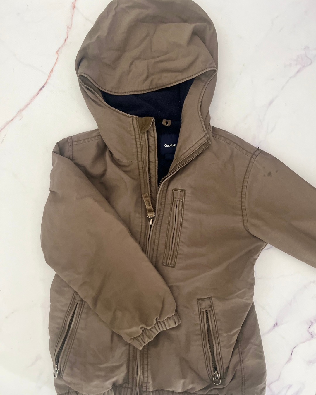 Gap brown jacket with blue inner 4/5Y