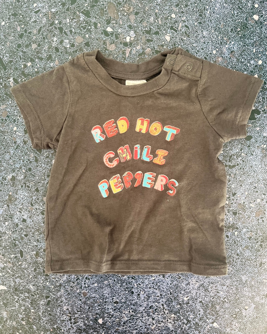 Cotton On charcoal Red Hot Chilli Peppers T shirt 0/3M