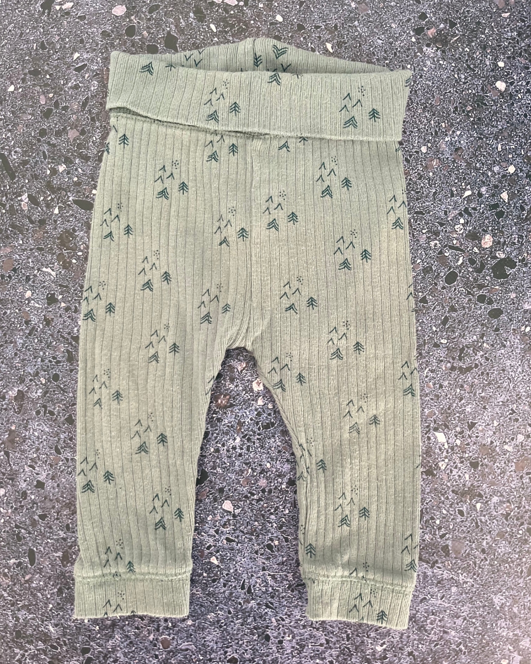 Cotton On blue ribbed trees pants 3/6M