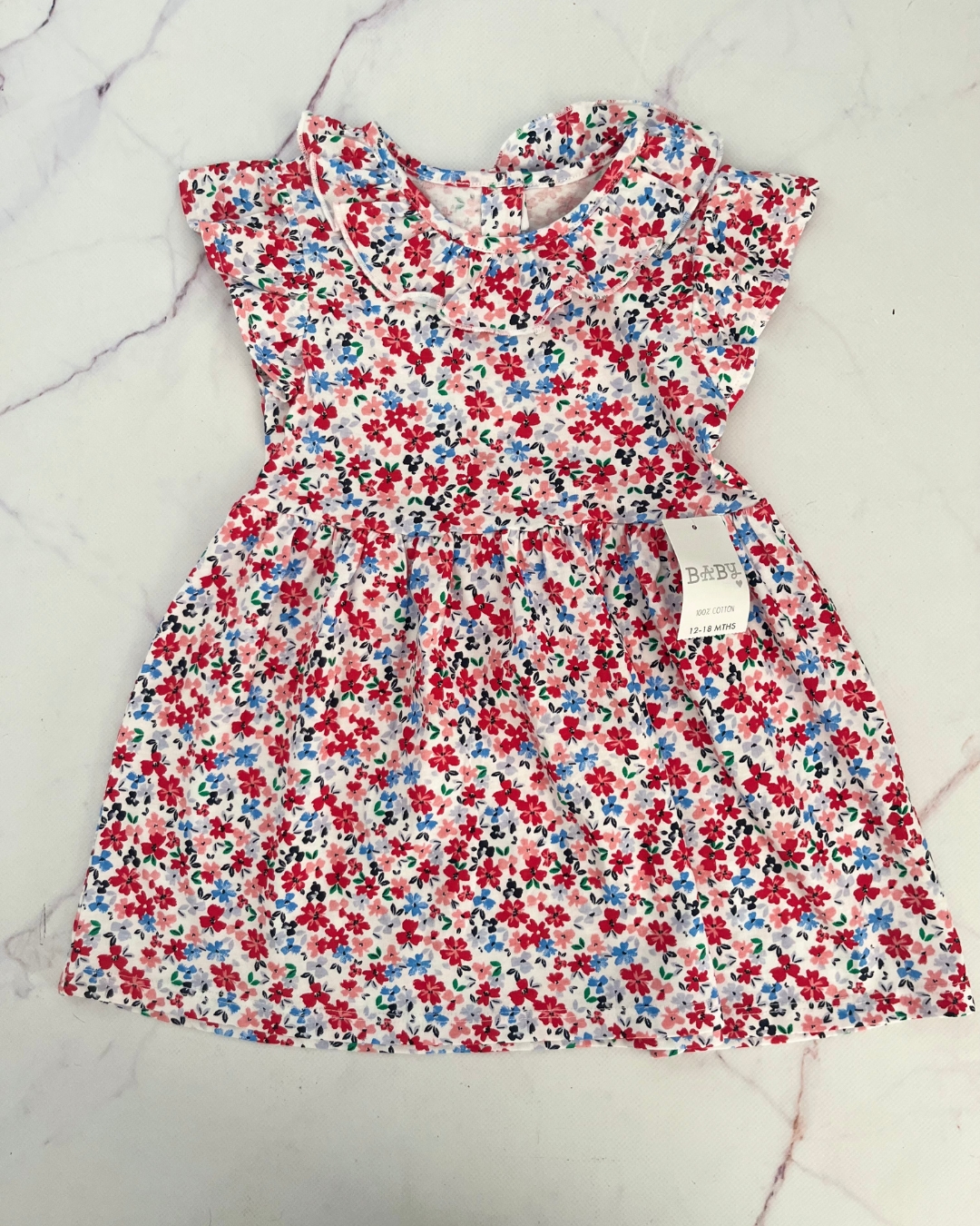 *NEW* Matalan white floral dress 12/18M