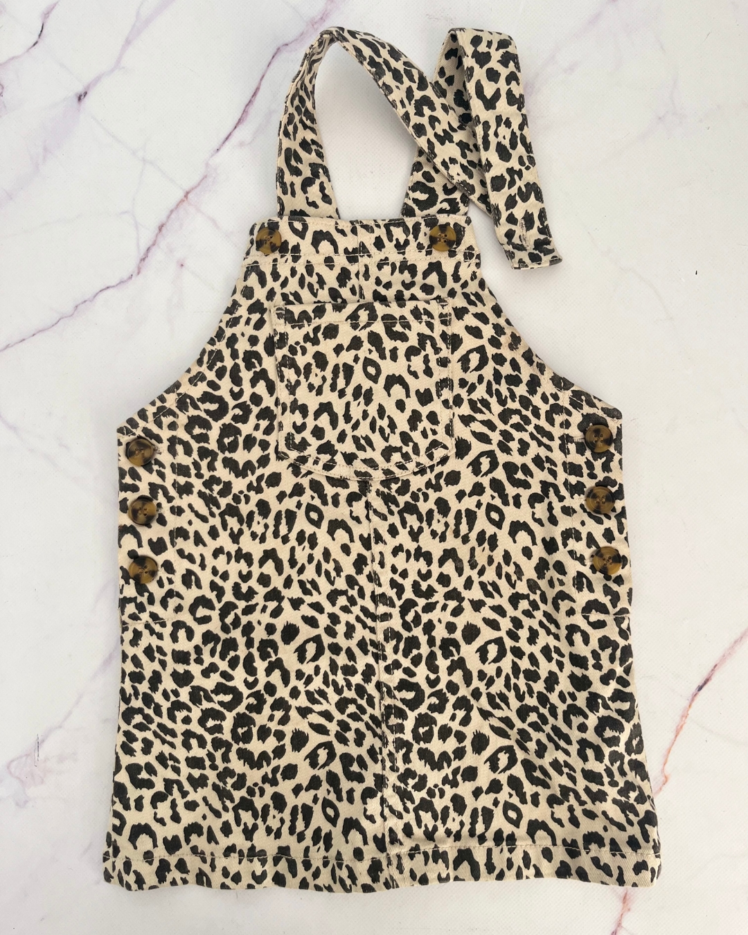Cotton On beige leopard dress 4Y