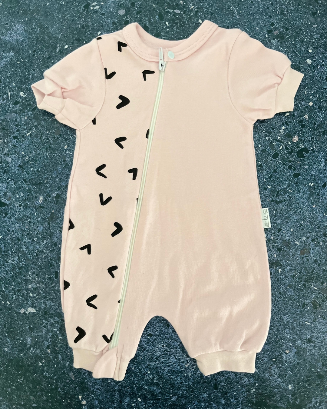 *NEW* Little Lumps pink zipped onesie 6/12M