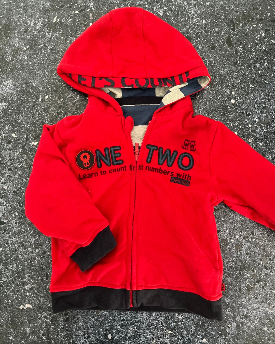 Obaidi red One Two hoodie