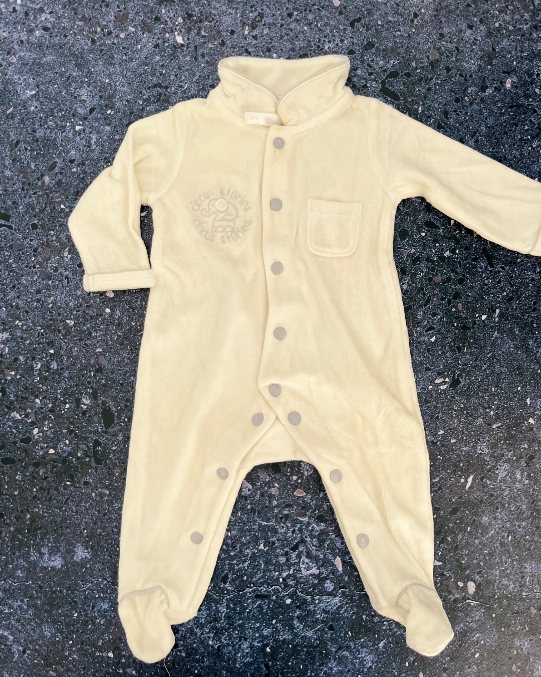 Tex white Circus Stories onesie Newborn