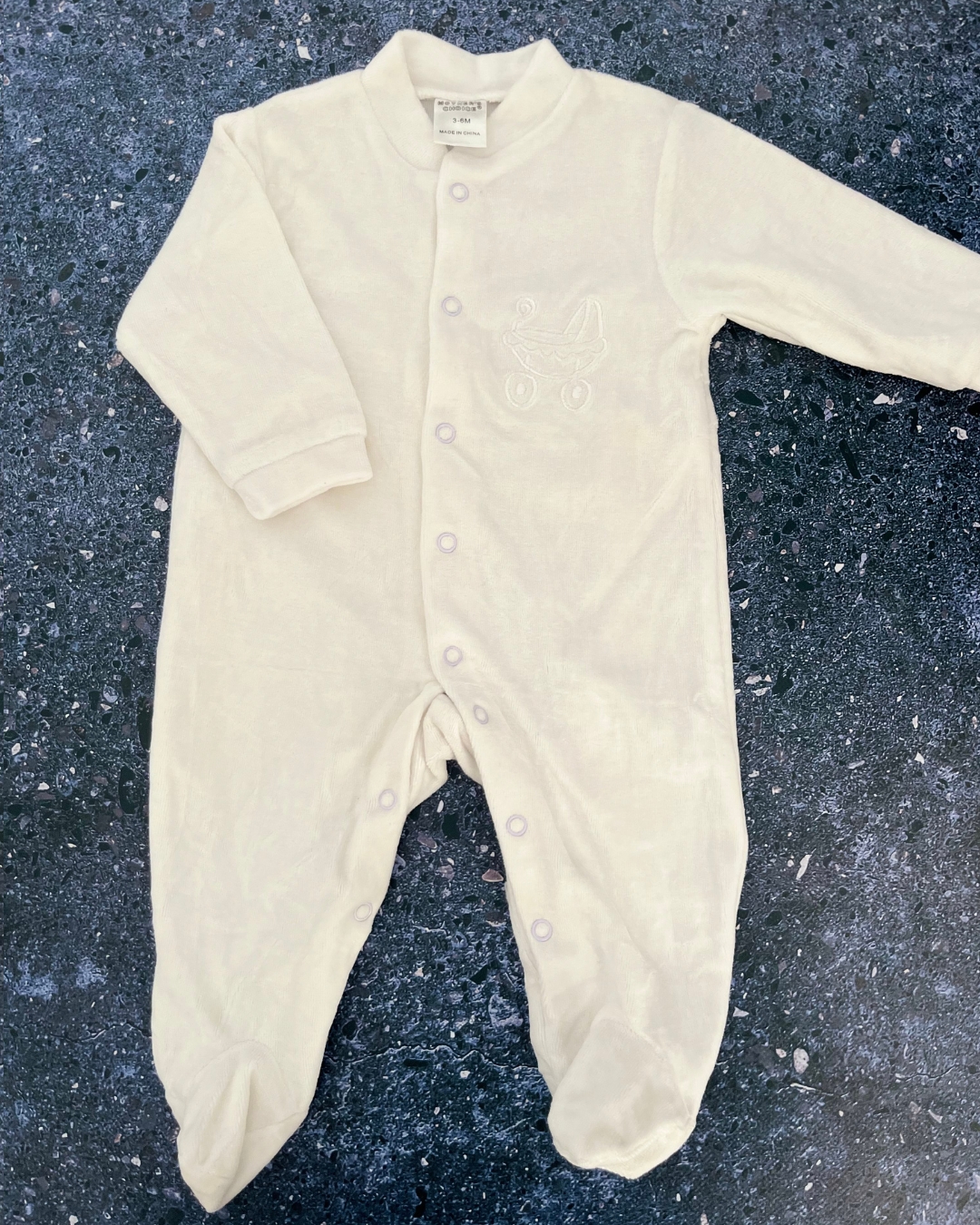 Mothers Choice white onesie 3/6M