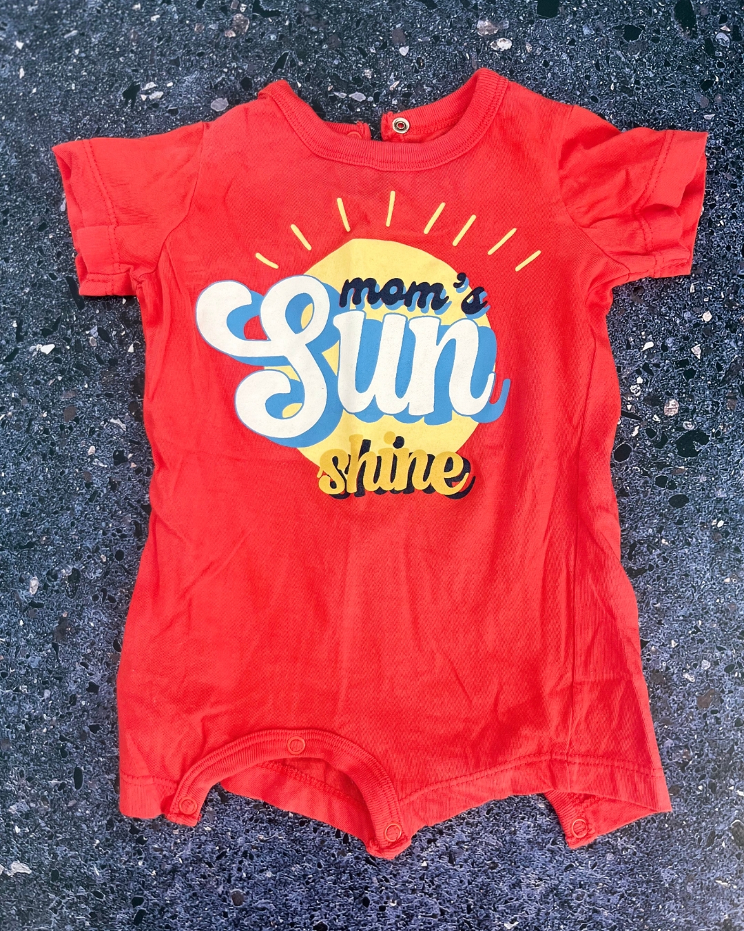 Woolworths orange Mum's Sunshine romper 1/3m