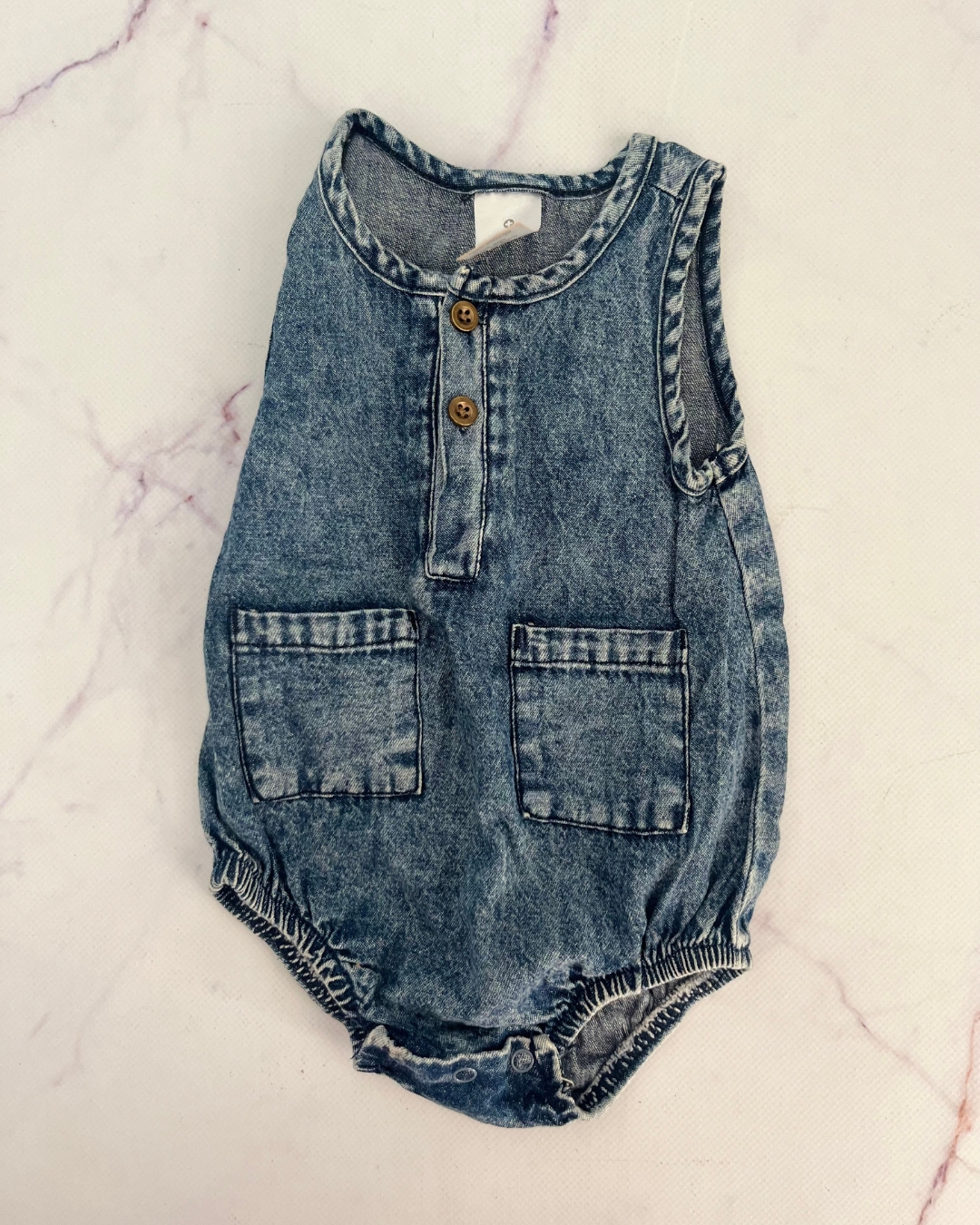 Clicks denim baby grow 0/3M