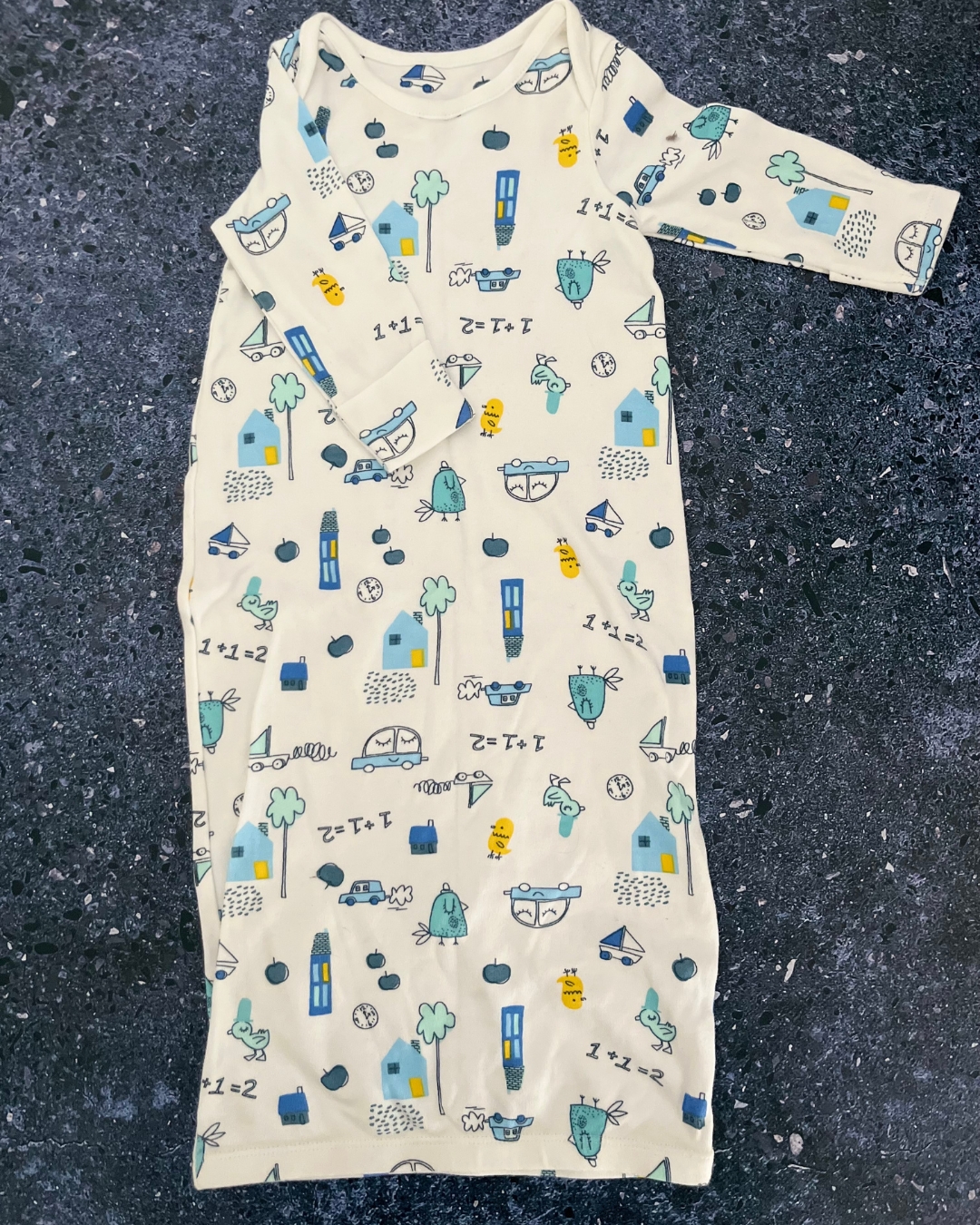 M&S white cars sleepsack 0/6M