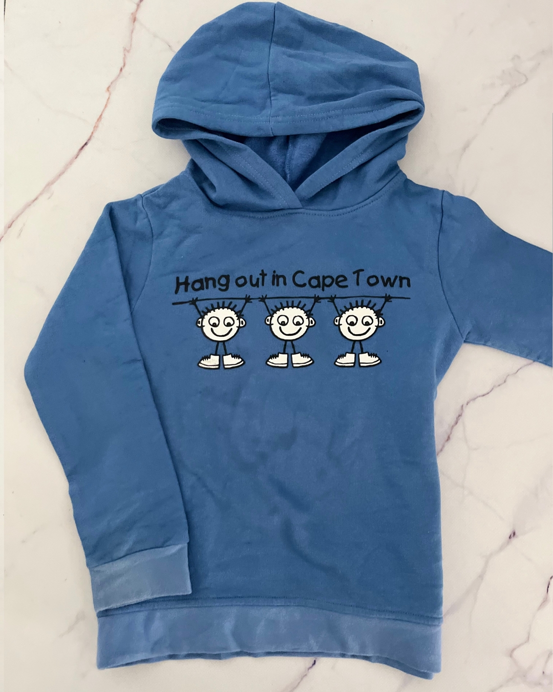 I Love Cape Town blue hoodie 7/8Y