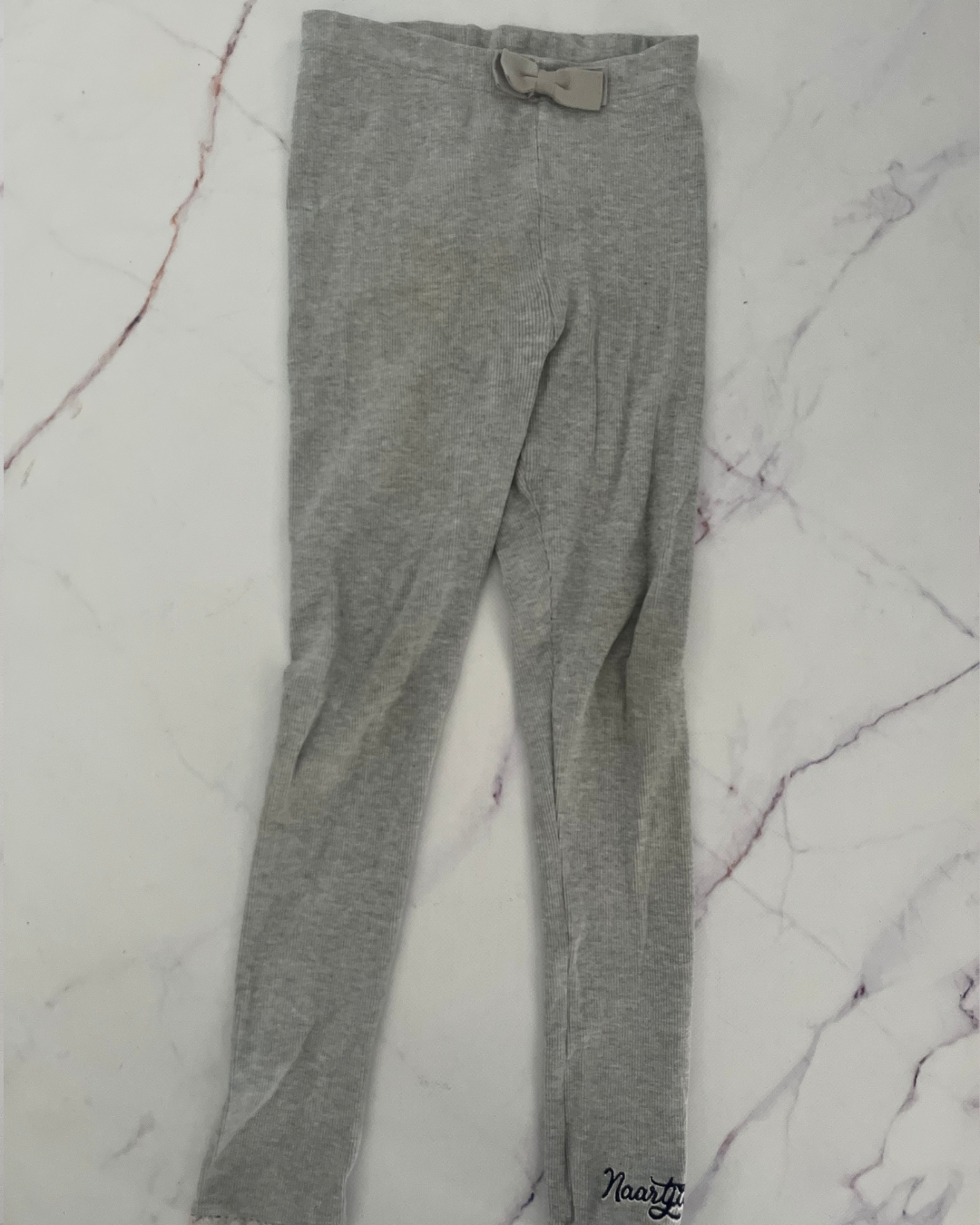 Naartjie grey ribbed pants 6/7Y