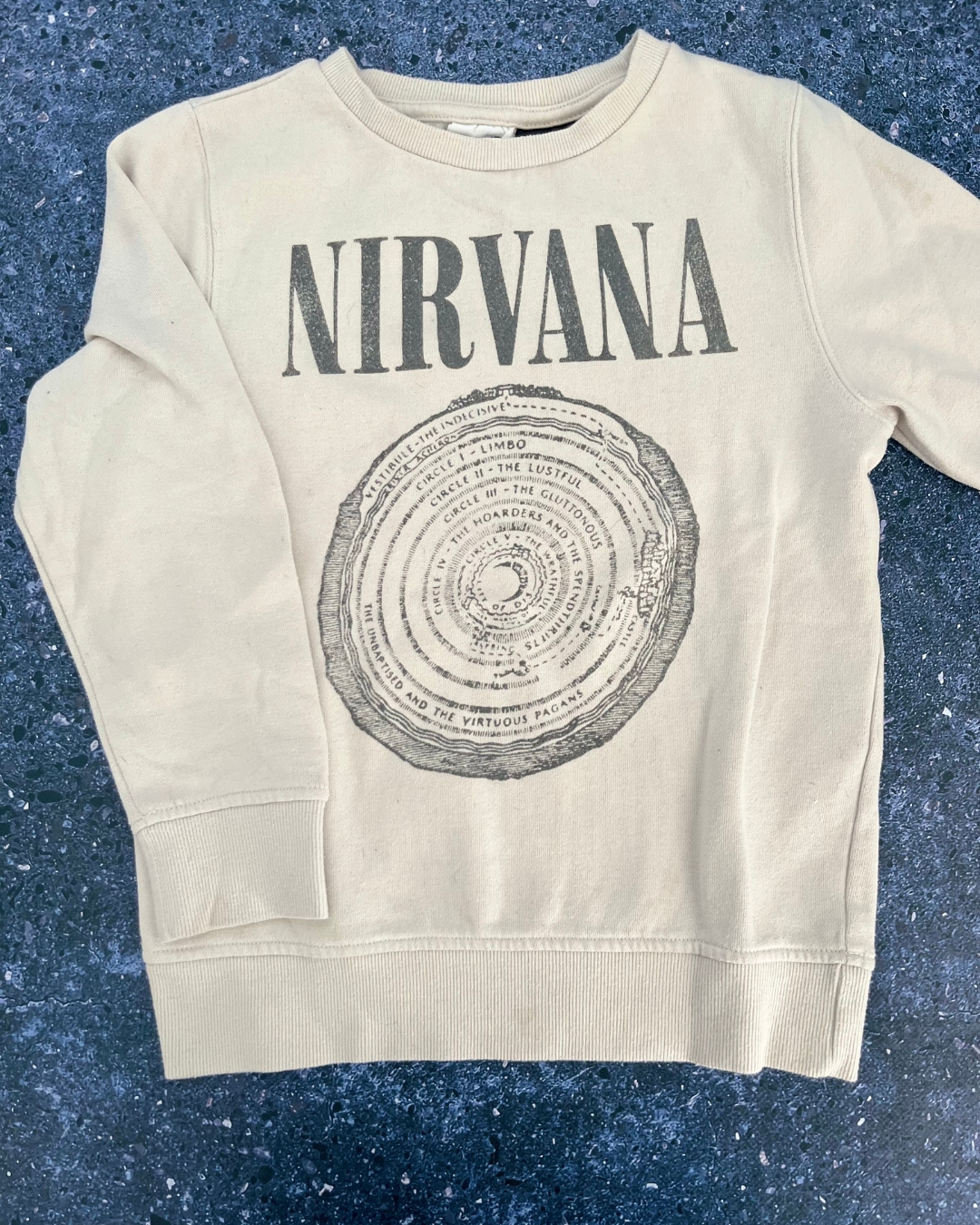 Cotton On brown Nirvana sweater 8Y