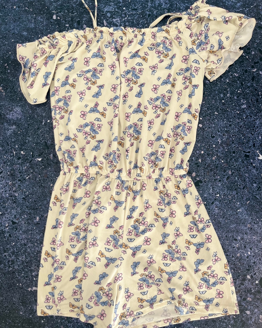 Soda Bloc beige flower romper 11/12Y