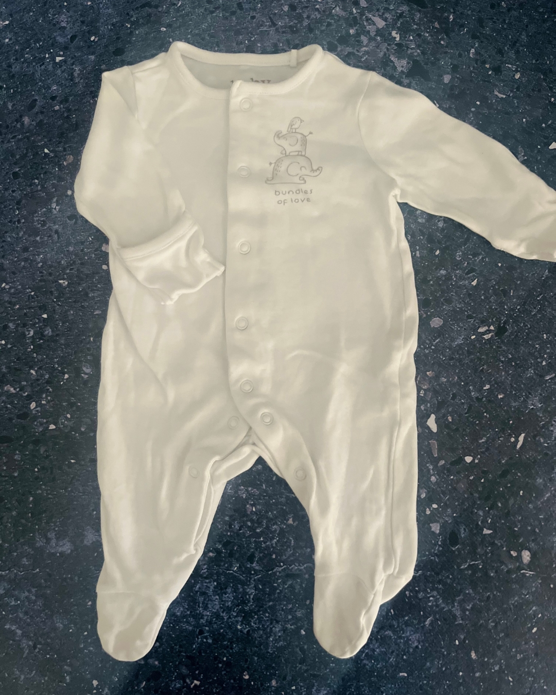 M&Co white Bundles of Love onesie Newborn