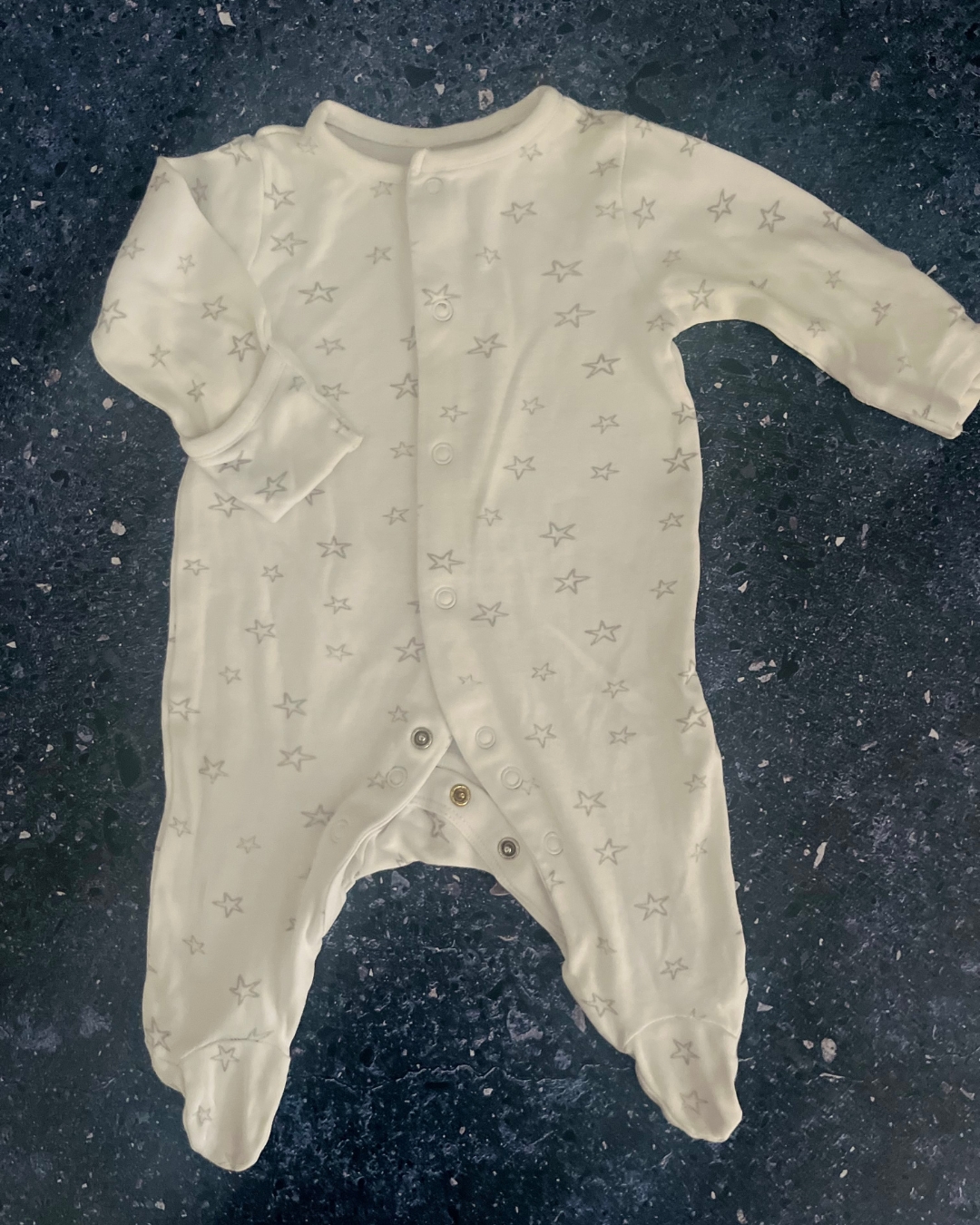 M&Co white star onesie Newborn