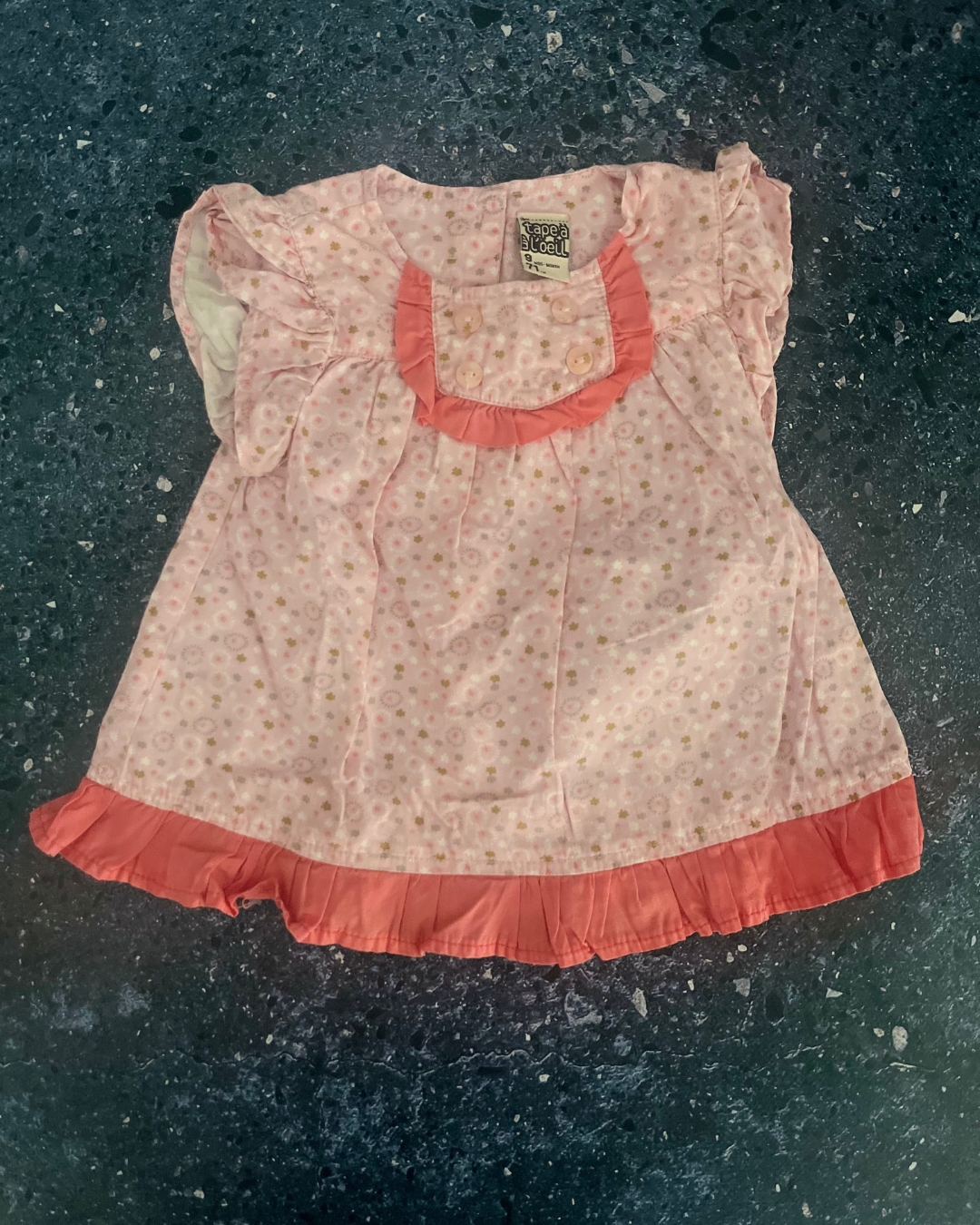 Tapea a L'oeil pink floral dress 9M