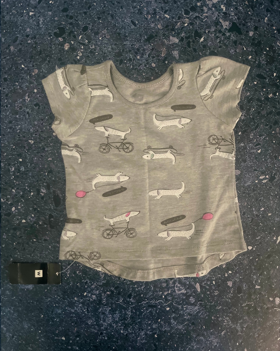 *NEW* Woolworths grey sausage T shirt 1/3M