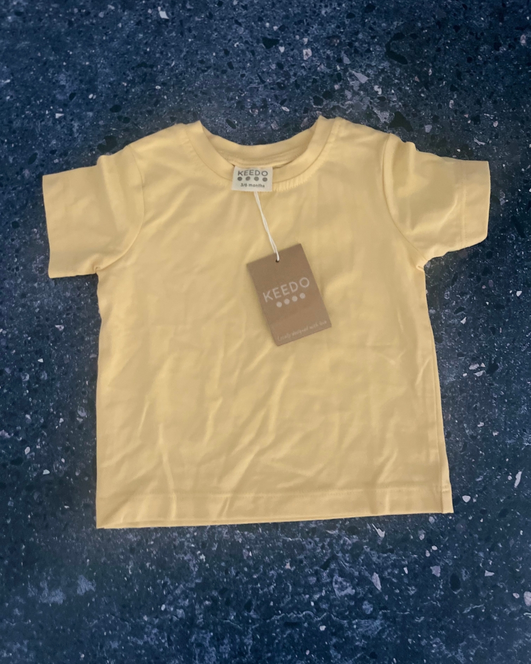 *NEW* Keedo yellow T shirt 3/6M