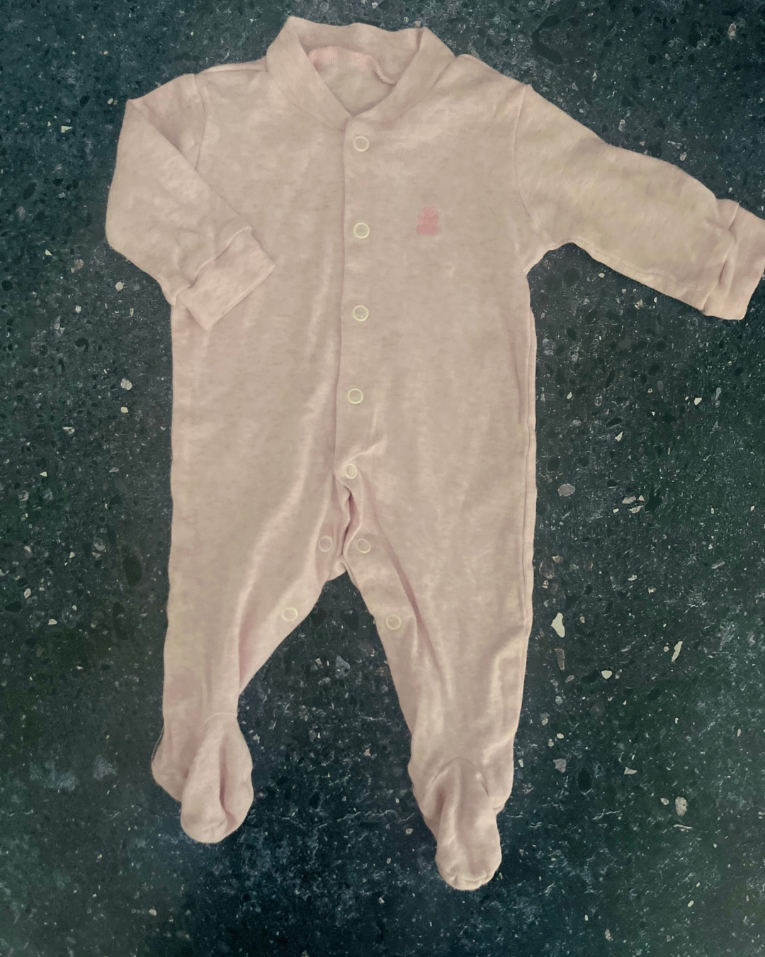 Woolworths pink and white striped onesie 1/3M