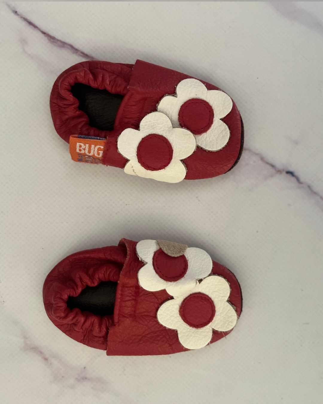 Big Zoo red flower shoes 0/3M