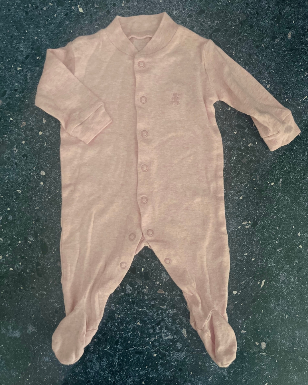 Woolworths pink melange onesie Newborn