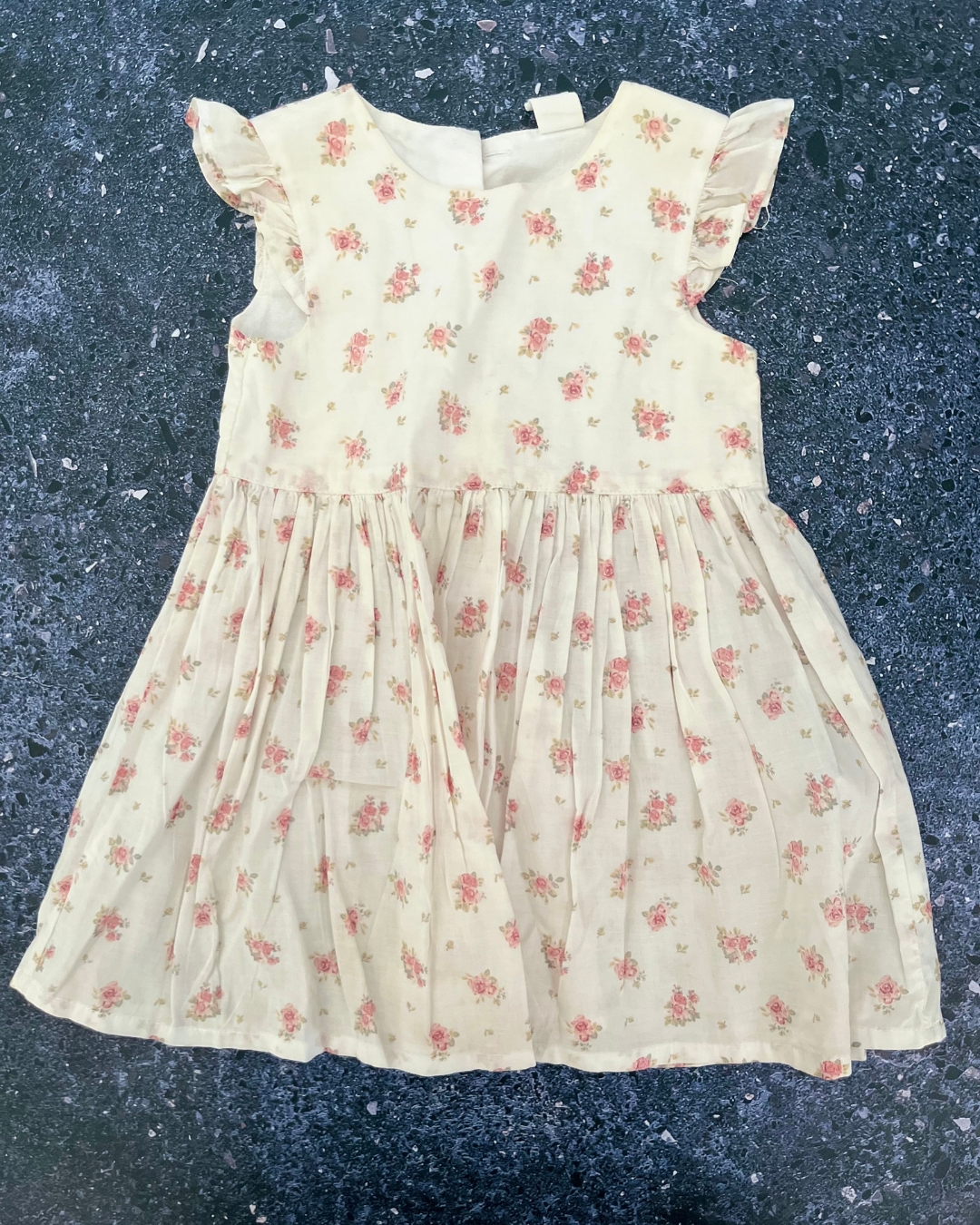 H&M beige floral dress 12/18M