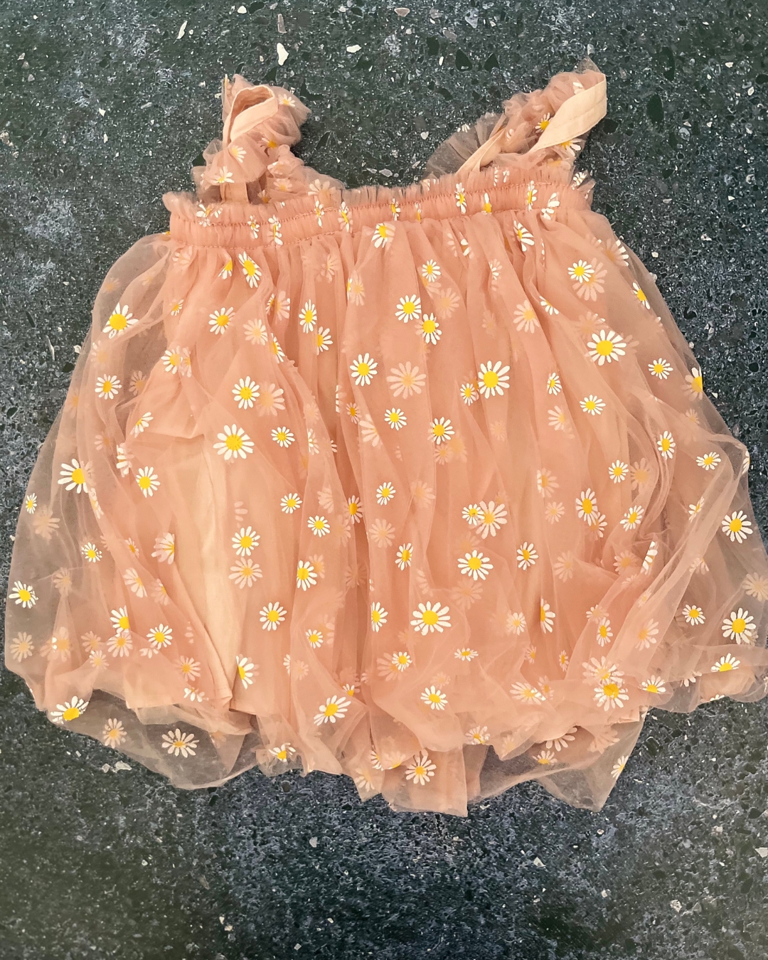 Cavigour pink tulle flower dress 6Y