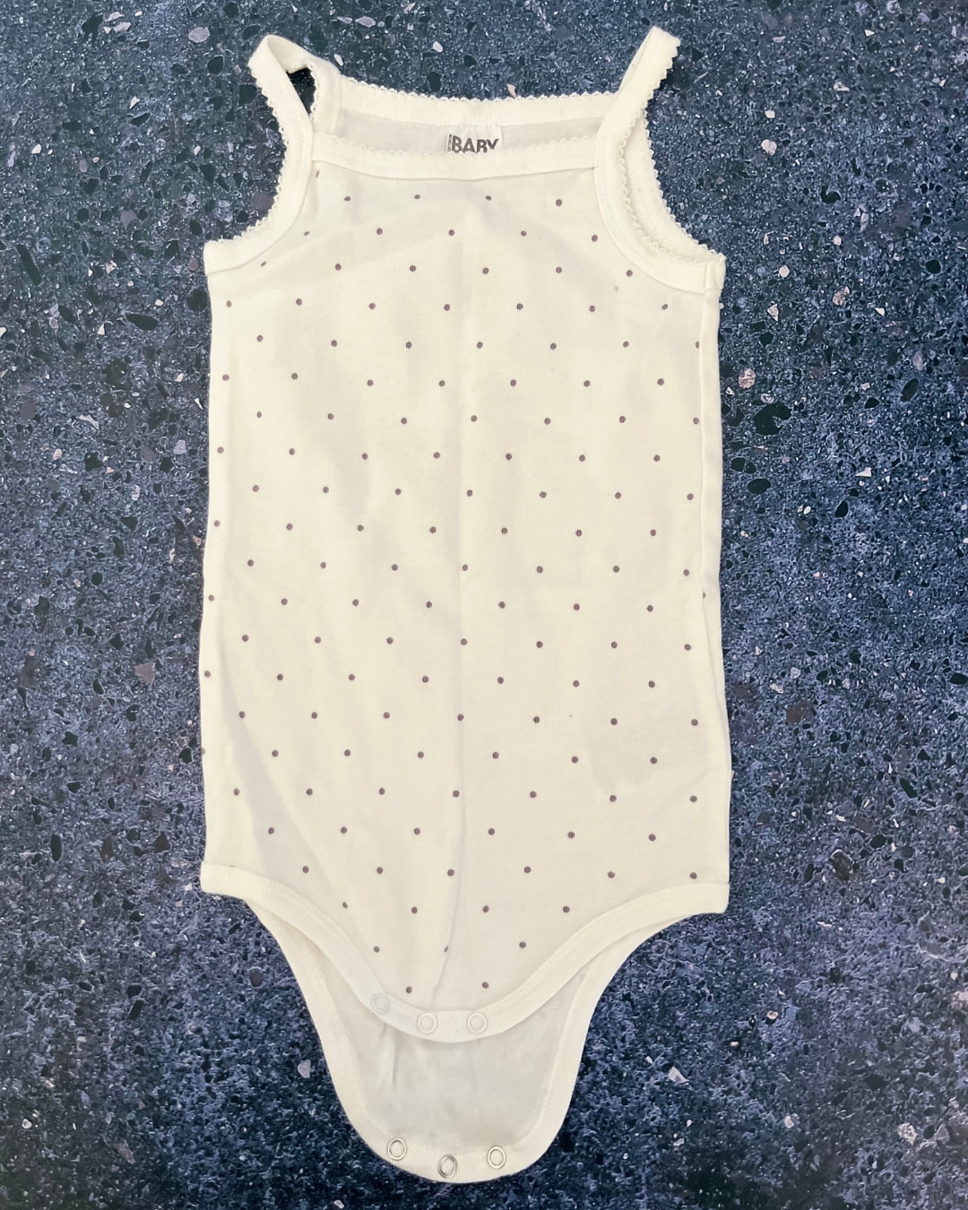 Cotton On white polka dot baby grow 18/24M